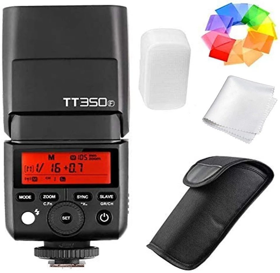 TT350F HSS Flash Speedlite for Fuji X-T2/X-T20 with Dot-Matrix LCD Control - Image 3 of 4