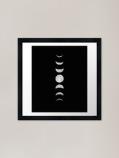 Moon, phases of the moon Framed Art Framed Wall Art Poster Canvas Print Picture