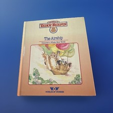1985 TEDDY RUXPIN THE AIRSHIP Worlds of Wonder Hardcover Book - Ken Forsse