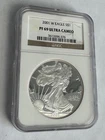 2001-W American Silver Eagle Proof  NGC PF69 UCAM #376