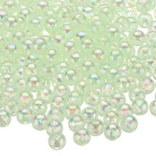 1000pcs Acrylic Round Beads AB Colors 6mm Loose Craft Beads Light Green AB