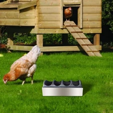 Chicken Feeder Trough Poultry Feeding Tray Large Capacity Multi Hole No Waste