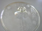 Vtg. Pyrex Clear Glass Floral Etched Lid - #268 -  EXC