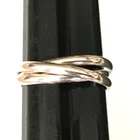 Vtg Ring MARKED SFI 925 STERLING SILVER Size 6 Multi Band Jewelry lot y