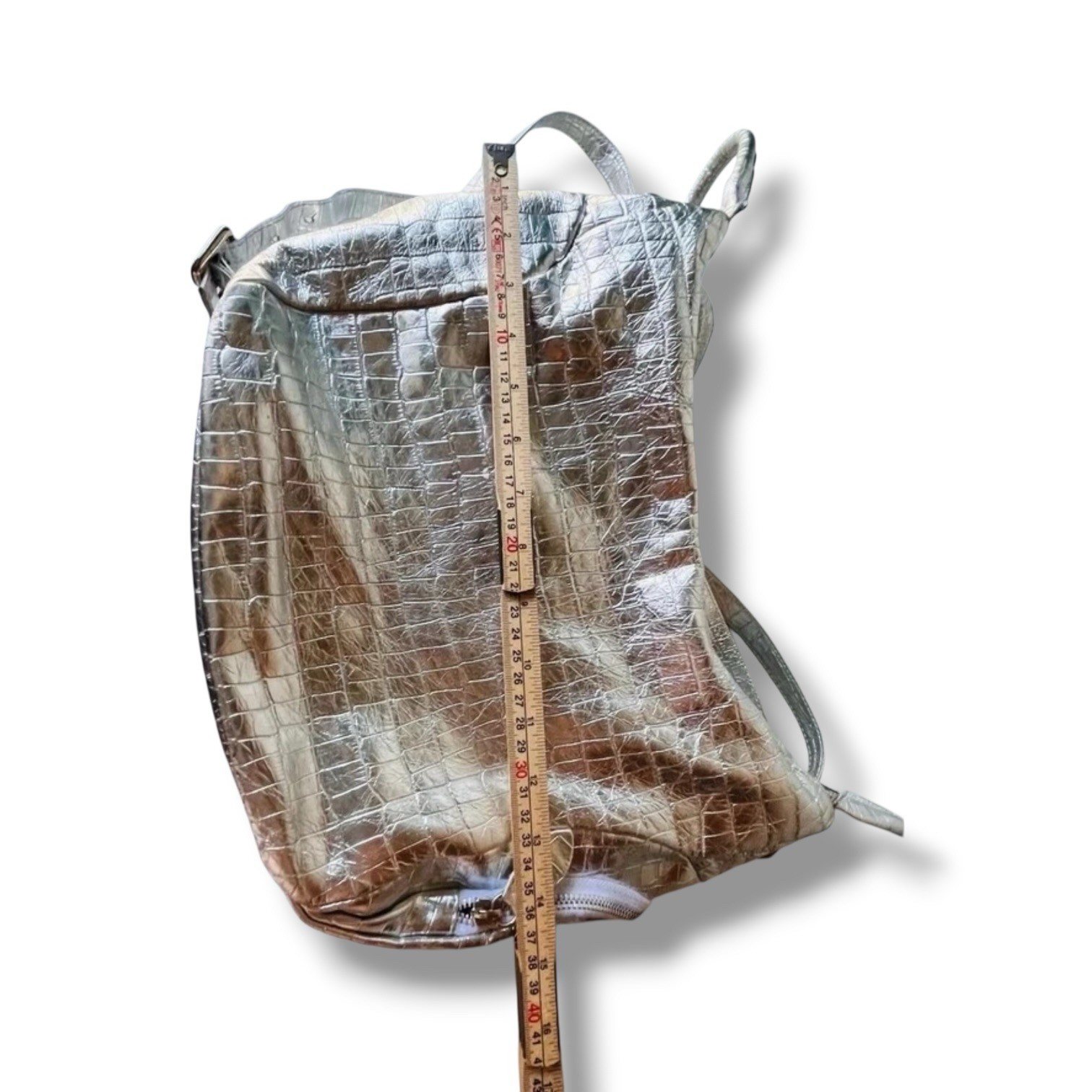 Gilda Tonelli Silver Genuine Leather Backpack image 10