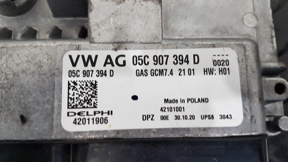 Vw T-cross Mk1 (c1) 2021 1.5 Petrol Engine Control Unit (ecu) 05C907394D - Image 3 of 4