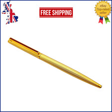 DUNHILL SLIMLINE BALLPOINT PEN ROLLED GOLD BARLEYCORN RED CLIP MADE IN GERMANY