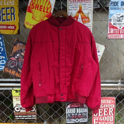 70S Varsity By Catalina Cup Shoulder Jacket L Size Red Zip-Up  