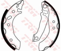 Trw Bremsbackensatz GS6253 FüR Gal Ford Anl Orion Escort 5 Aal Abl Turnier 3 All