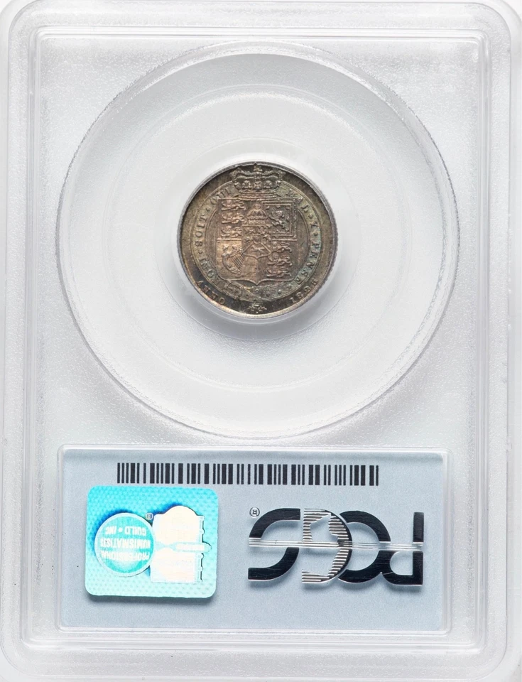 ENGLAND GEORGE IV  1825  SIXPENCE  SILVER COIN, UNCIRCULATED PCGS CERTIFIED MS64 - Image 2 of 3