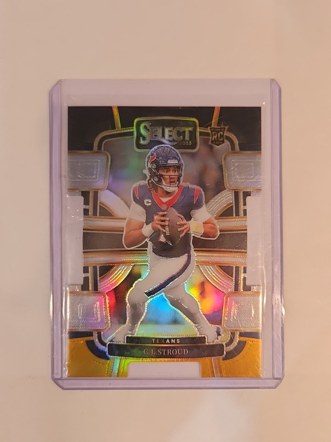 2023 Panini Select - Concourse C.J. Stroud #41 Black & Gold Prizm Die-Cut (RC)