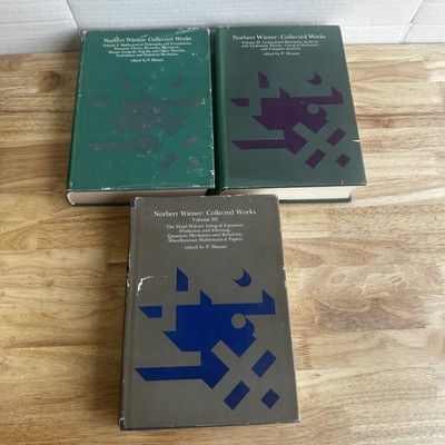 Norbert Wiener Collected Works Volumes I II III Set MIT Press Hardcover
