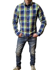 Abercrombie  Fitch Shirt Men's L Green Button Up Long Sleeve Muscle Fit