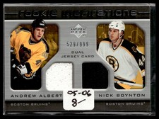2005-06 Upper Deck Rookie Update Andrew Alberts/Nick Boynton Rookie 529/999