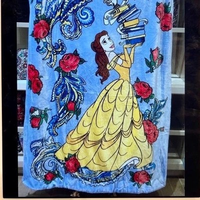 Vera Bradley Bonjour Belle Throw Blanket Beauty and the Beast 72 X 50 NIP Disney