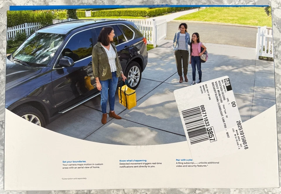 Ring Floodlight Cam Pro 2K Ring Vision, 2 LED Lights Wi-Fi & 3D Motion White - Image 2 of 4