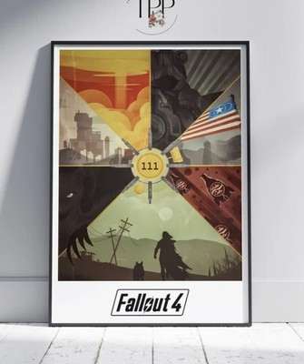 Fallout 4 Game Poster, Apocalyptic Game Wall Art, Unique Gamer Decor