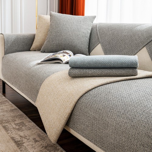 2023 Neu Leinen Modern Sofabezüge Einfach Sofaschoner Couchbezug Mat komfortabel - Bild 1 von 17