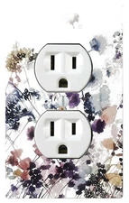 Lower Watercolor Floral Light Switchplate Home Decor, Bedroom Decor, Knobs