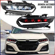 Red Devil Eye Led Headlight For Honda Accord 2018-2022 Head Lamps Assembly Pair