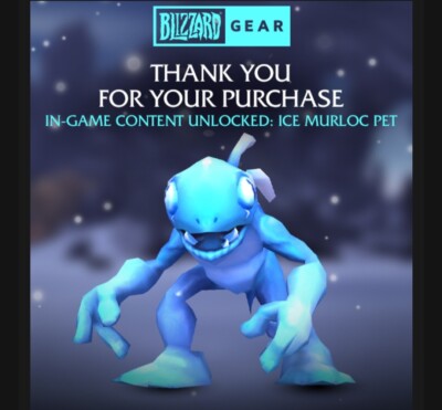 In Game Content World Of Warcraft Ice Murloc Pet Brrrgl ONLY Code/NO FUNKO POP