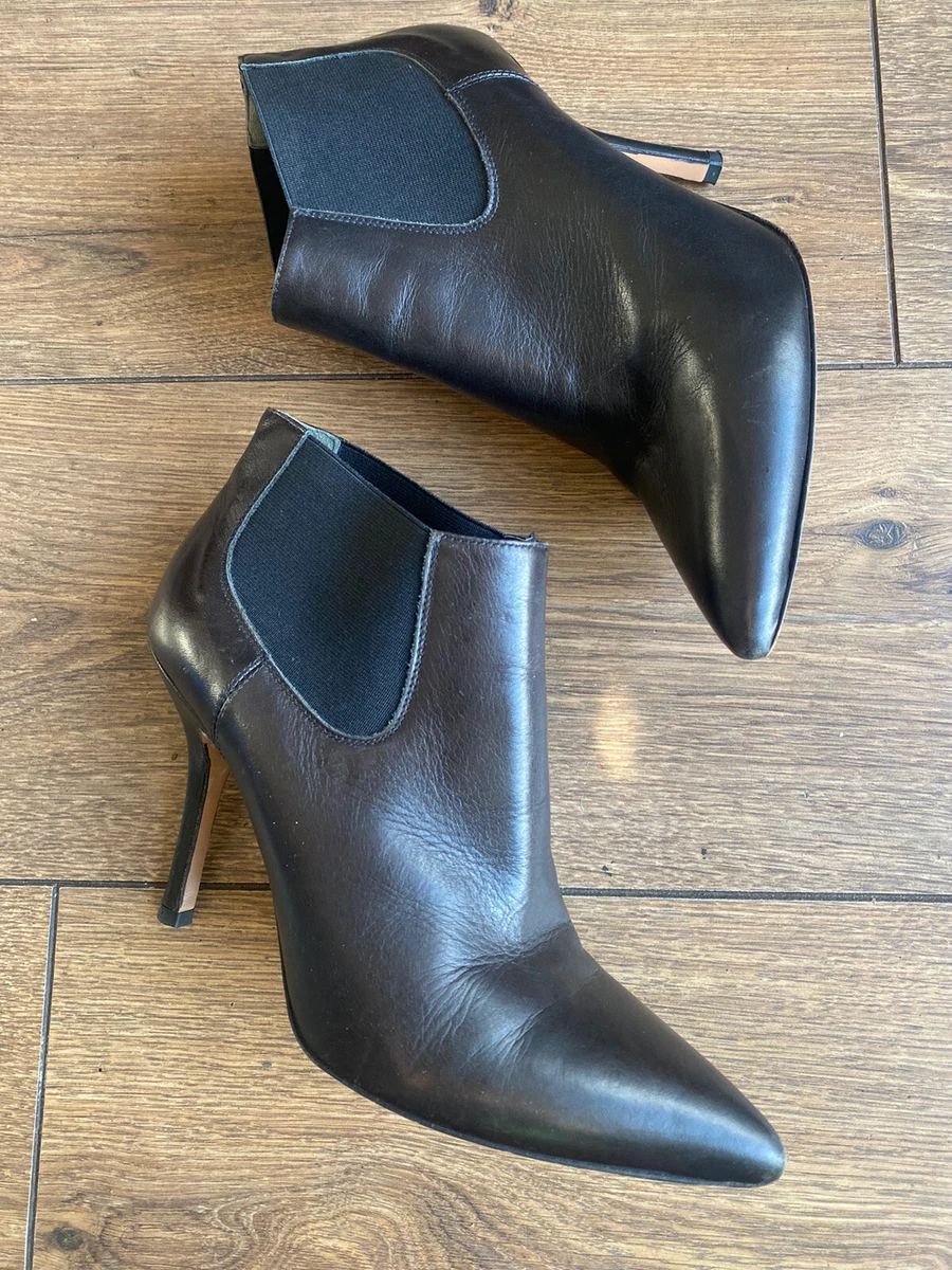 Designer heeled ankle clearance boots