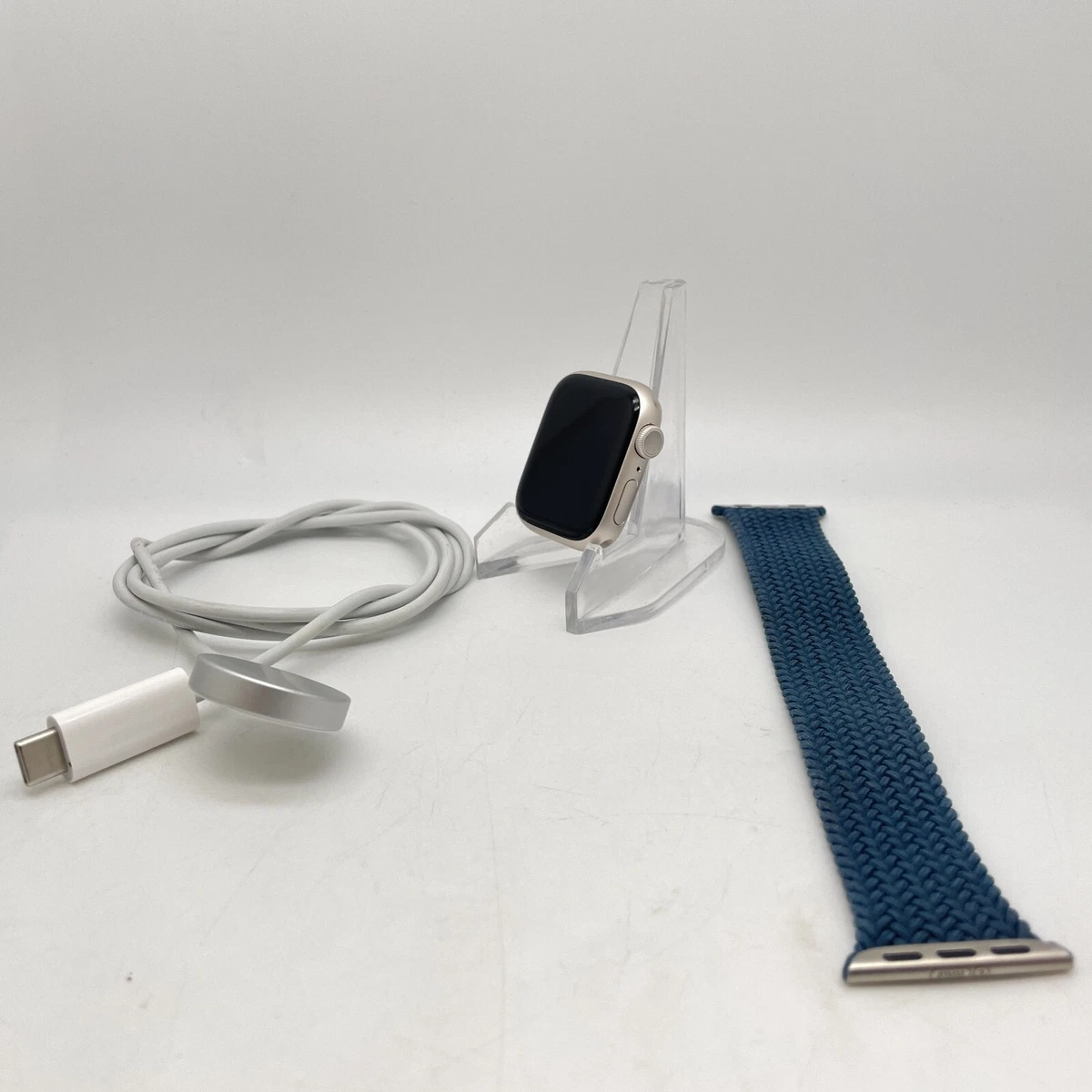 Apple Watch Series 7 (GPS) Starlight Aluminum 41mm Braided Solo