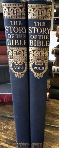 Vintage 1953 “ The Story Of The Bible" Complete In 2 Volumes -Library Edition