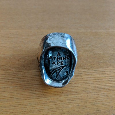 A BATHING APE x Crazy Pig Early Planet Of The Apes Silver Ring 
