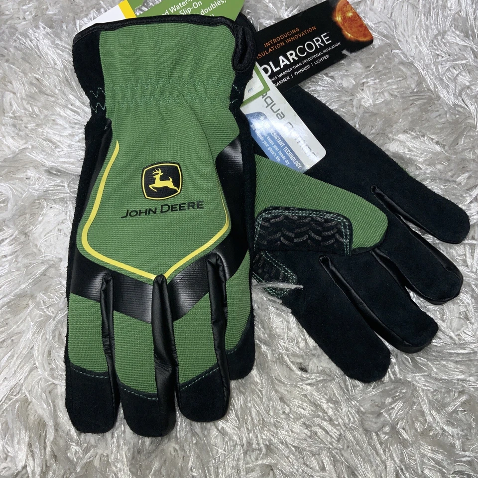 Guante John Deere forrado de cuero resistente al agua talla grande LP68208 nuevo Foto 2 de 4