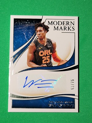 2019-20 Immaculate Modern Marks SP /75 #5 Wes Iwundu Orlando Magic R6220J