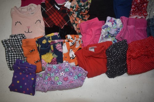 Wholesale Bulk Lot Of 35 Girls 12-18 Month Mixed Season Tops Bottoms Shirts - Picture 5 of 5