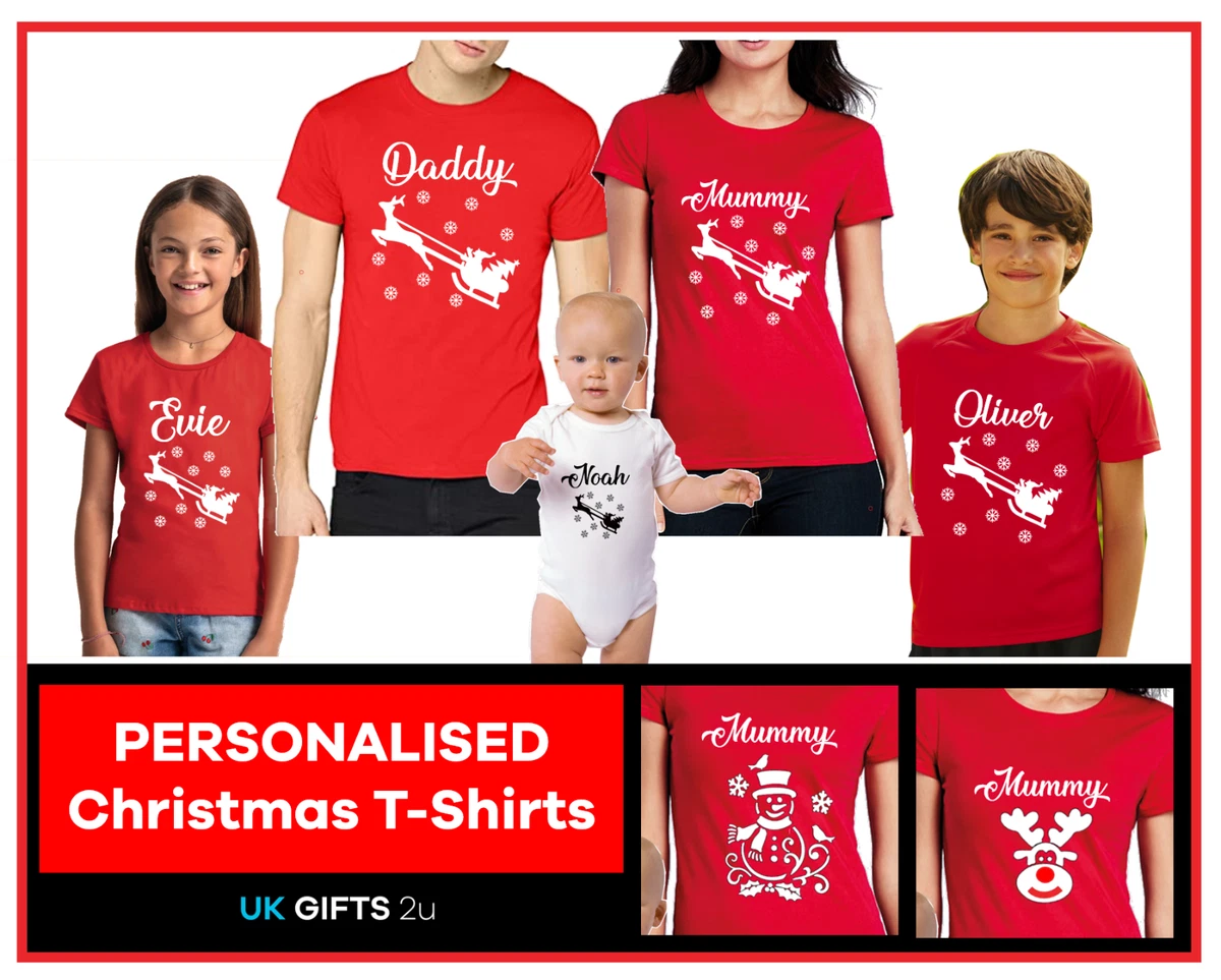 Christmas Xmas T-Shirt Family Matching Set Women Children |