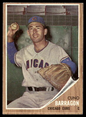 1962 Topps #66 Cuno Barragan RC Chicago Cubs VG-VGEX