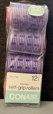 Thermal Conair Self-Grip Hair Curlers, Assorted Sizes, Assorted Colors, 12 Ct