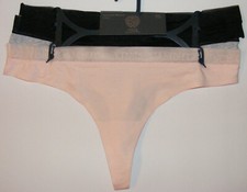 VINCE CAMUTO 3 Pack Thongs Panties Size XL Cotton Stretch Soft Bonded Seams