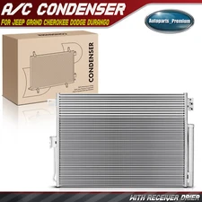 AC Condenser w/ Trans Oil Cooler & Receiver Drier for Jeep Grand Cherokee 11-21