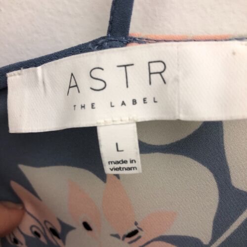 Maxi Vestido ASTR The Label Mujer Talla L Gris Melocotón Marfil Estampado Floral Espaguetis - Imagen 2 de 6