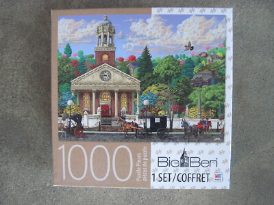 MB Hasbro BIG BEN - CHURCH by Joseph Burgess - 1000 piece puzzle - New ...