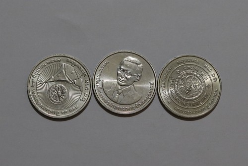 🇹🇭 THAILAND 20 BAHT - 3 COMMEMORATIVE COINS B49 #1988 - Picture 3 of 3