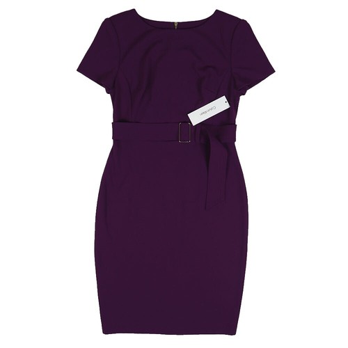 Calvin Klein Blue Black Colorblock Sheath Dress NEW 4 | eBay