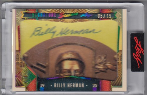 2025 Billy Herman Leaf Seasons In the Sun Signature CUT AUTO HOF Plaque /15