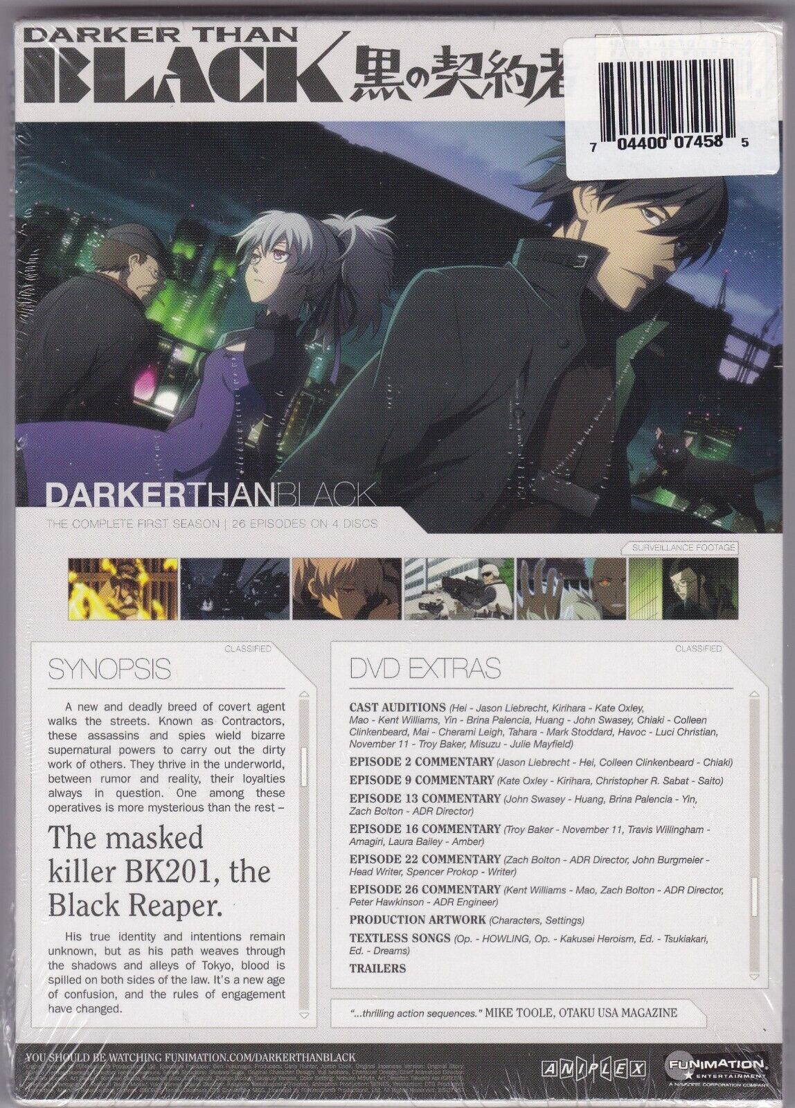 Darker Than Black: The Complete First Season (DVD, 2010, 4-Disc Set) for  sale online