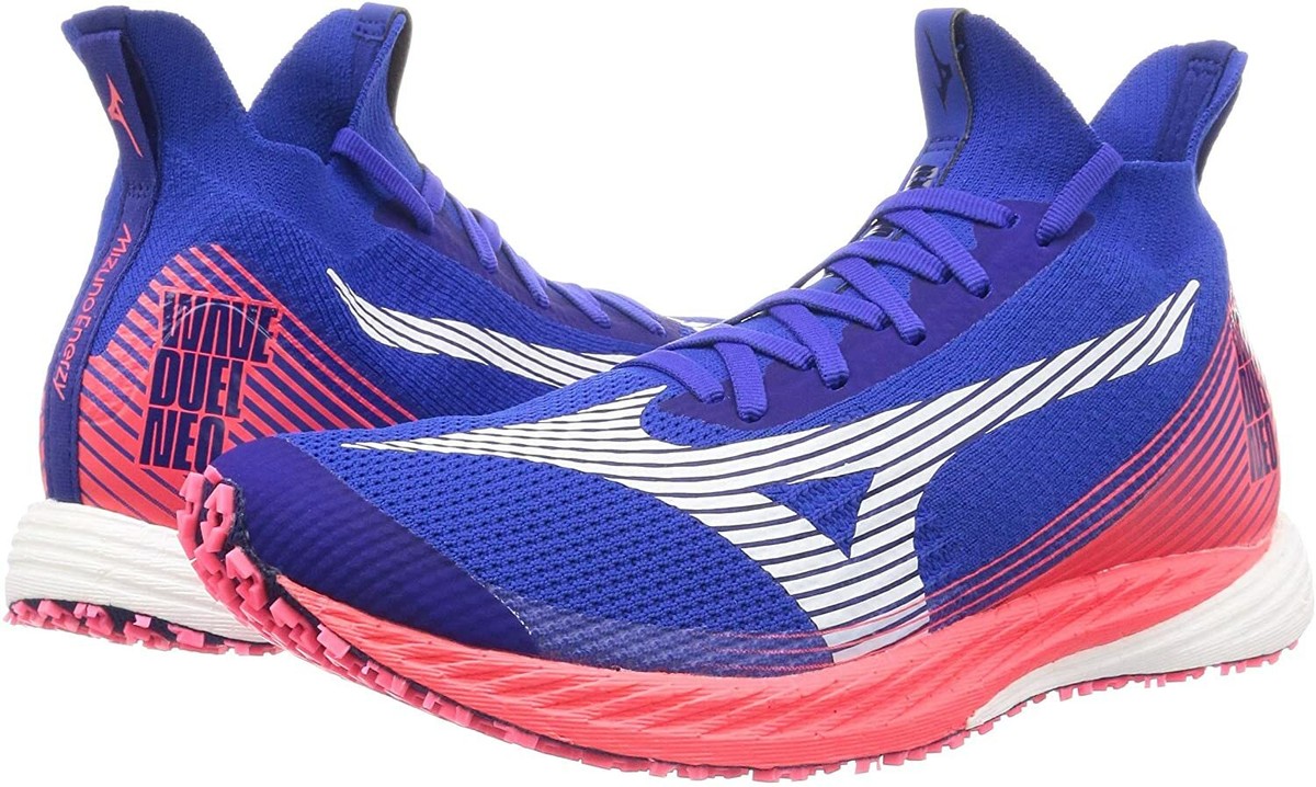 MIZUNO　WAVE DUEL NEO　WOMEN MIZUNO Running Shoes WAVE DUEL NEO U1GD2000 Blue White Pink US6.5