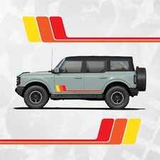 Racing Retro Side Stripe Decal - Ford Bronco Compatible - Universal fit