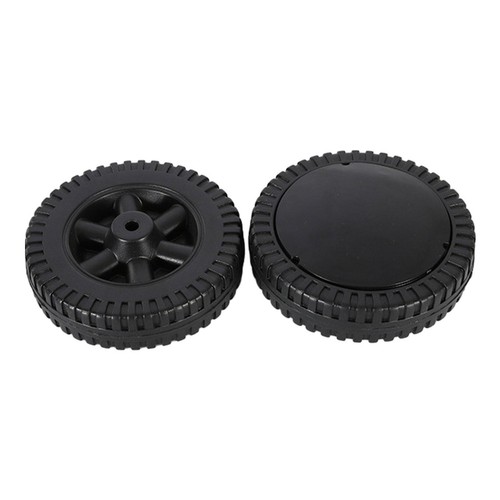 2 Pieces BBQ Grill Wheels 6 inch Plastic Wheels Smooth Rolling Tires Replacement - Picture 5 of 12