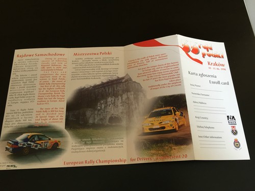 PROGRAMME 55E RALLYE POLOGNE 1998 - 55 RADJ POLSKI CRACOW - EUROPEAN RALLYE FIA - Bild 2 von 2