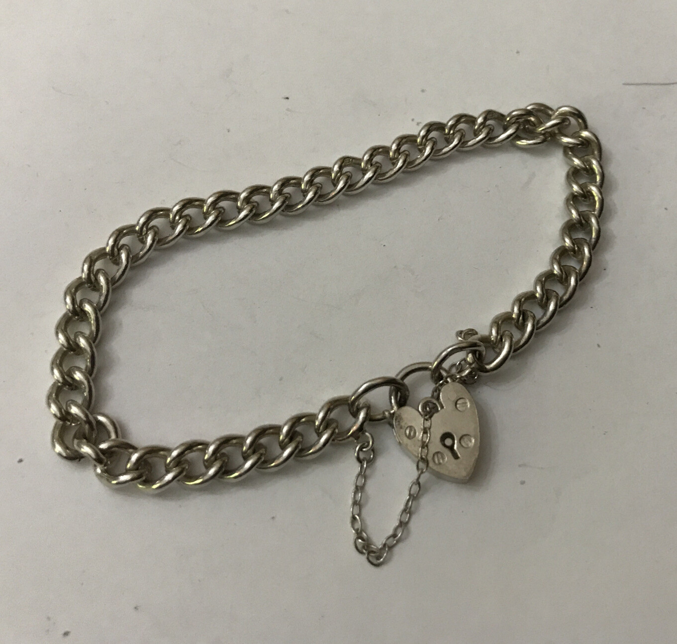 Hallmarked Sterling Silver 925 Solid Links Curb B… - image 1