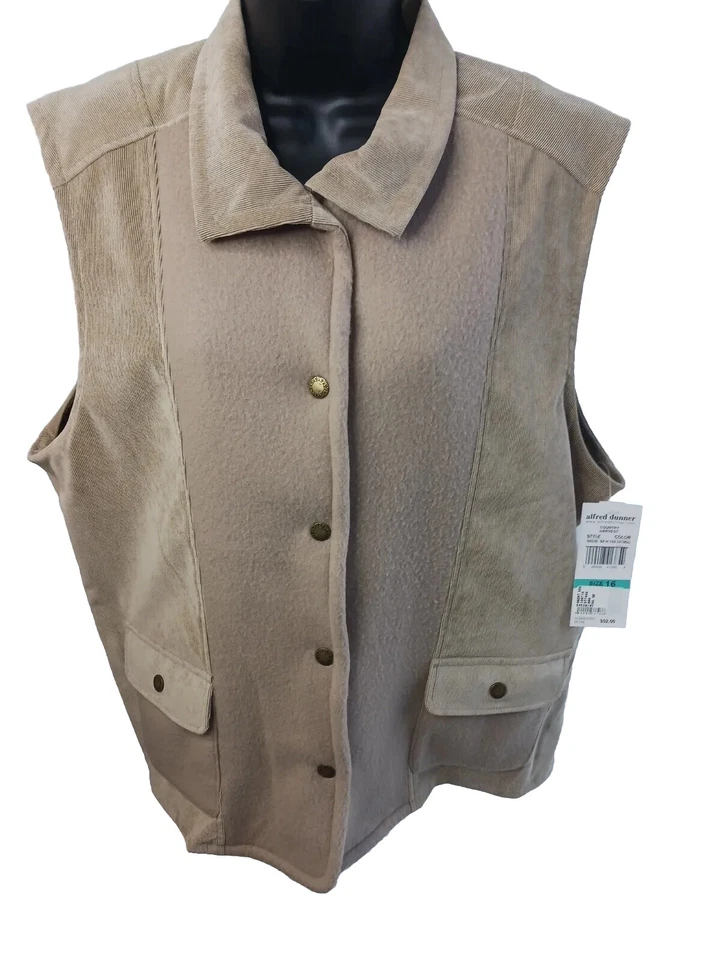 Alfred dunner Country  Harvest Vest Womens Size 16 NWT - Image 3 of 4
