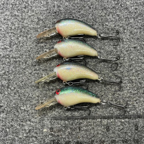 Norman Deep Tiny N DTN Vintage Crankbaits Lot of 4 Lures 1.5" White Green Fleck - Picture 2 of 9